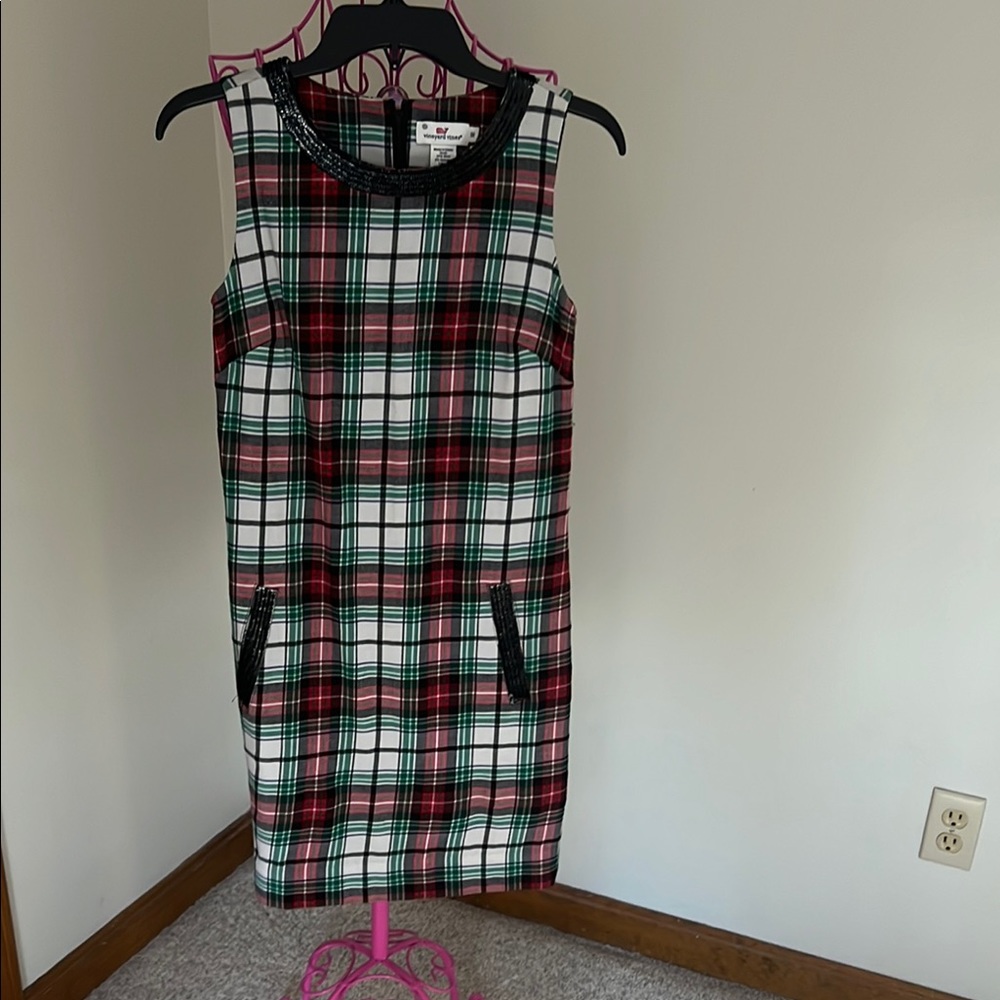 Vineyard Vines Plaid Dress with Pockets